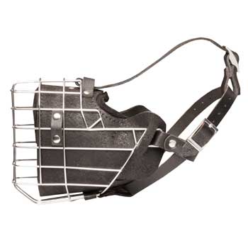 Leather Basket Mastiff Muzzle
