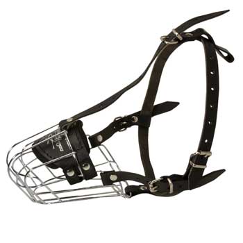 Wire Cage Muzzle for Training Mastiff Working Dogs