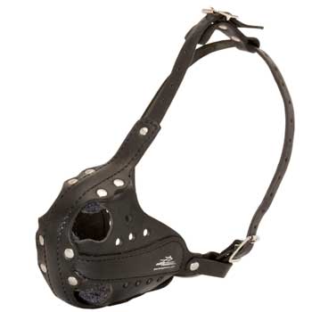 Sof Leather padded Mastiff Muzzle